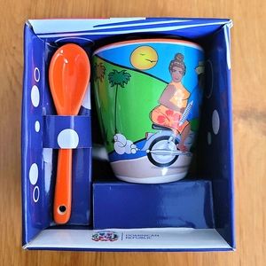 Cappuccino/Espresso Mug with Spoon From Dominican Republic